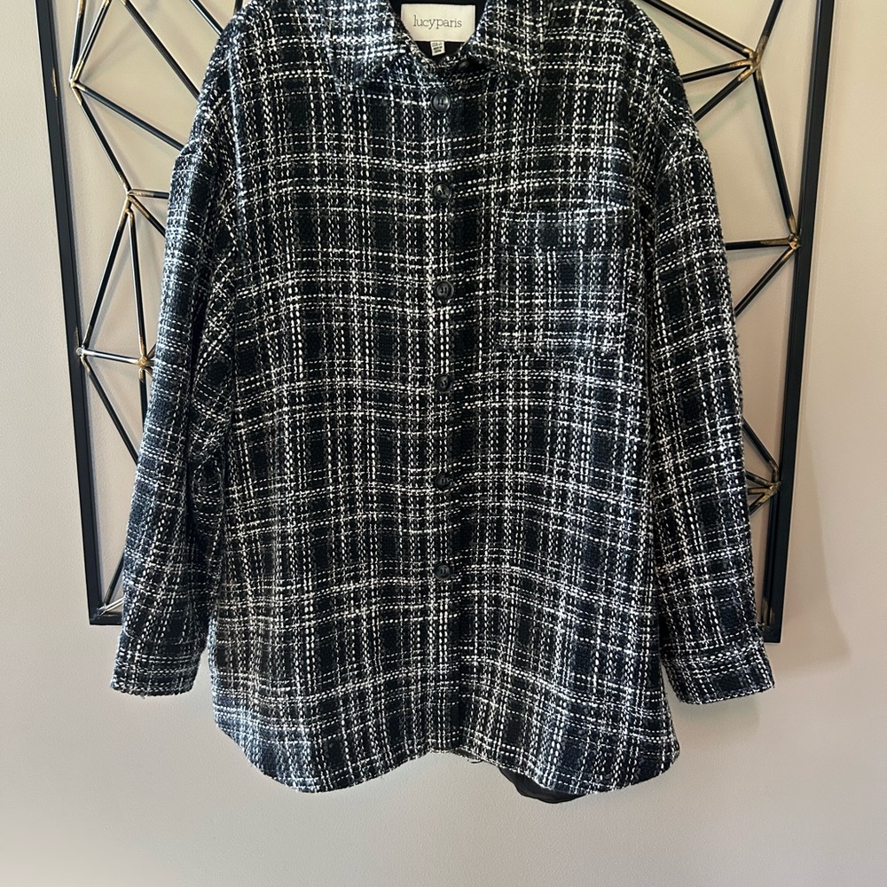 Lucy Paris Monochrome Tweed Jacket